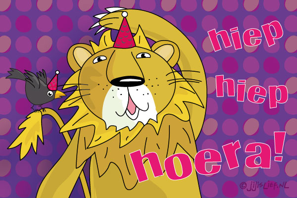 Kaart: Hiep hiep hoera!